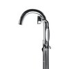 Castello Usa Neptune Freestanding Chrome Gooseneck Tub Filler Faucet with Drift Handle CB-F04-CR-J0903